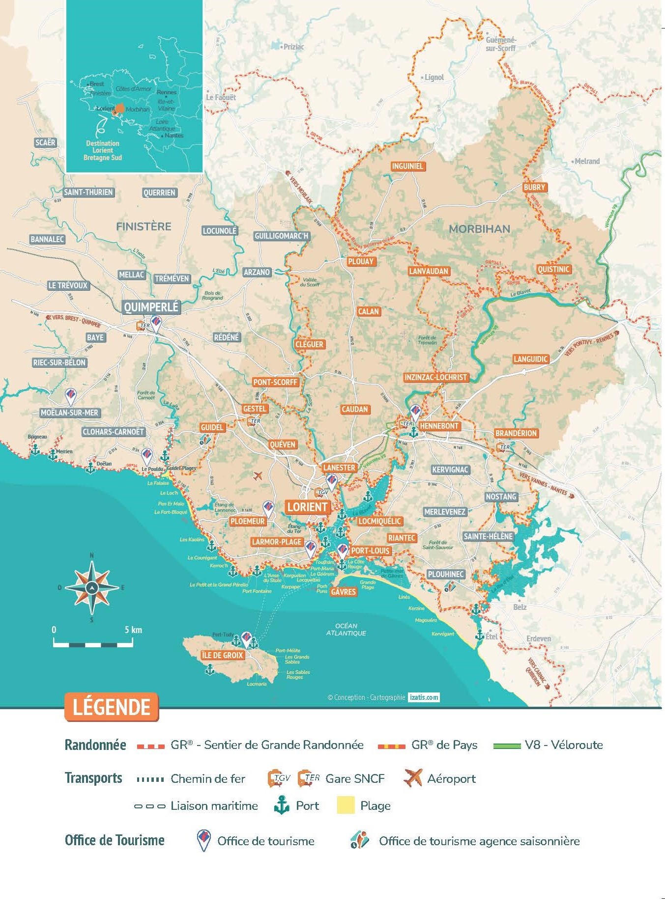 Breizhbox - Carte territoire Lorient Bretagne Sud